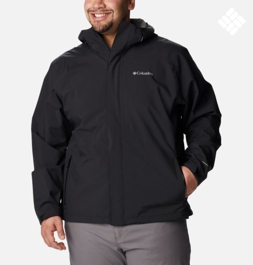 Men's Columbia Earth Explorer Shell Jackets Black | Plus Size CA-E3065